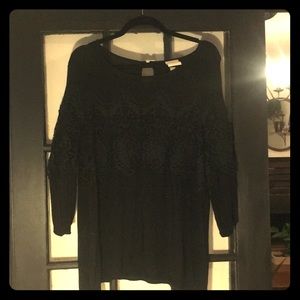 Black lace blouse